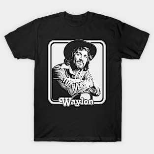 Waylon Jennings //// Retro Style Fan Design T-Shirt